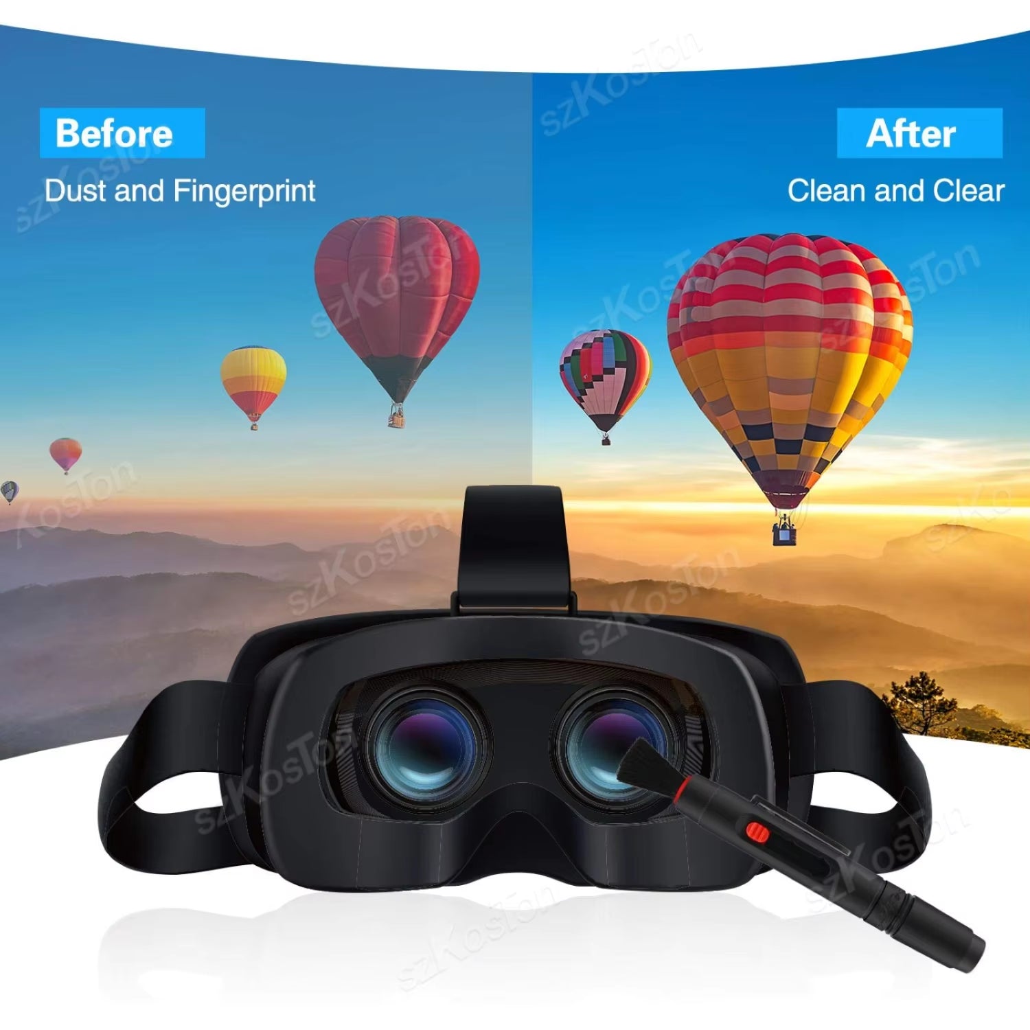 Universal VR Headset Cleaning Kit Anti-Scratch Optical Lens Cleaning Pen Compatible with Meta Quest 3S Quest 2 /3 PSVR2 Pico 4