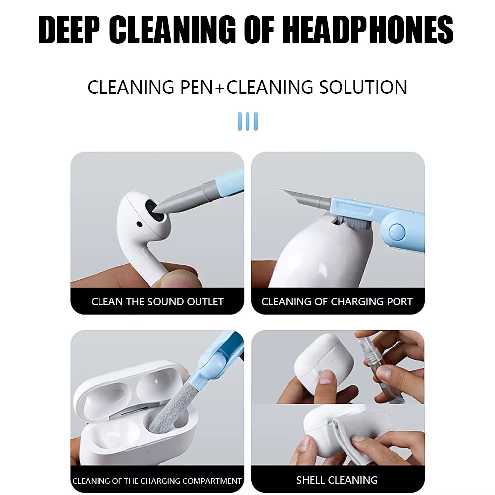 7-In-1 Cleaning Kit for Keyboard Earphone Screen Cleaner Brush, Household Cleaning Tools for Airpods Phone Keycaps Cleaning Kit
